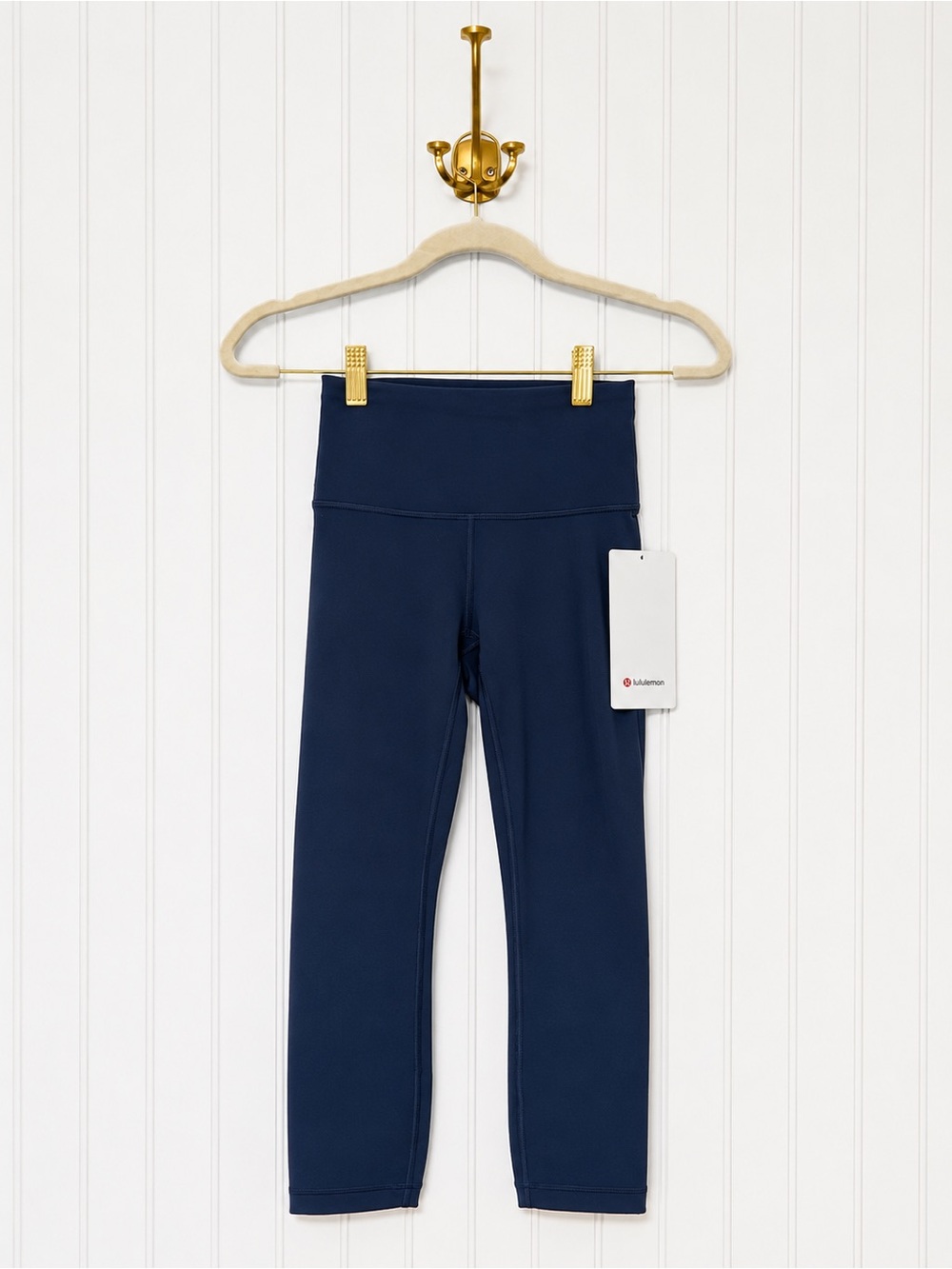 Lululemon NWT Wunder Train High Rise Crop 23” Mineral Blue Size 2